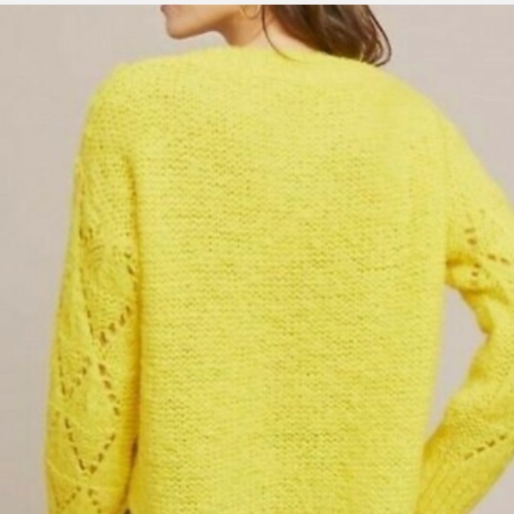 Anthropologie Yellow Crew Neck Sweater - Picture 12 of 12